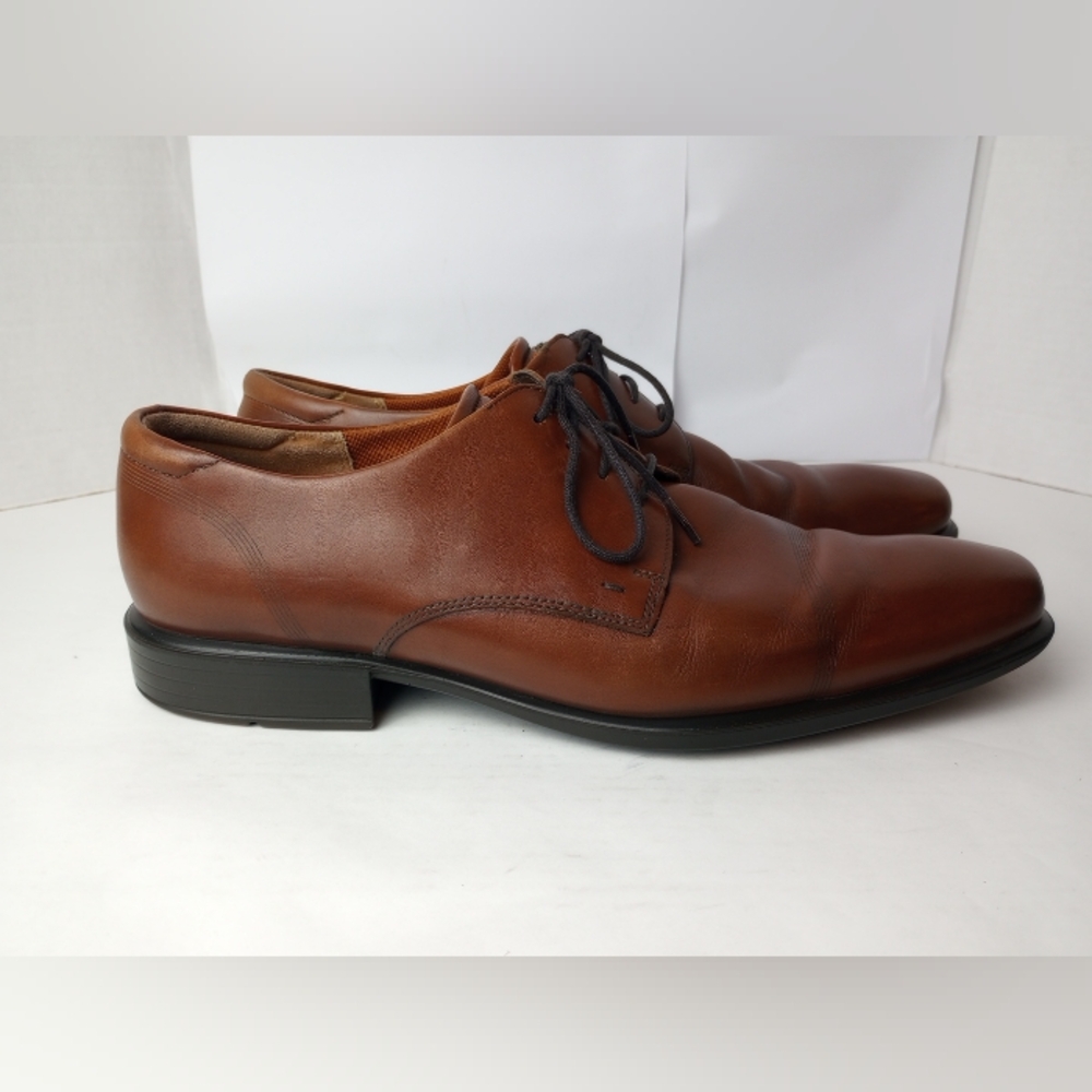 ECCO Dress Shoes,Brown Leather Derby Oxfords, Men Size 13,EU Sz 47